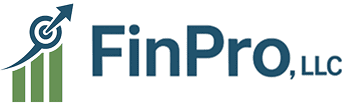 FinPro LLC logo with upward arrow graph.